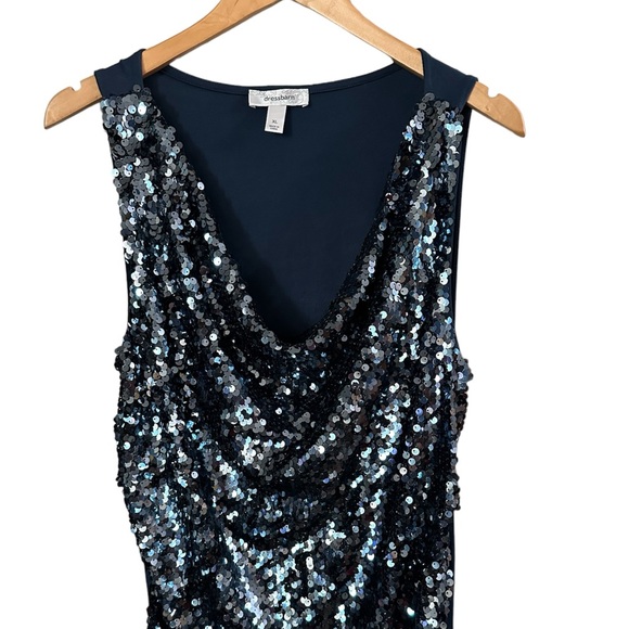 Dress Barn Glittery/Sequin Navy Blouse XL like new condition - Picture 1 of 10
